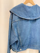 2403065 PG Doll Collar Denim Jacket - Blue