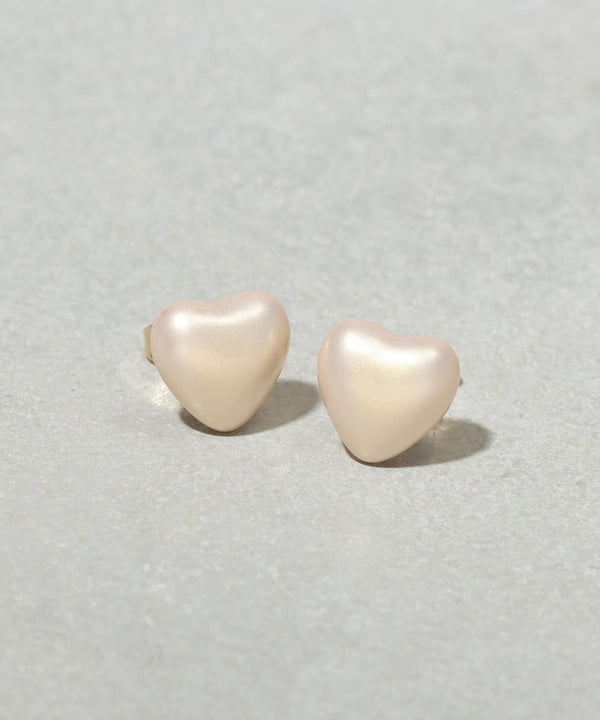 JMG250080 CO Aurora Pearl Heart Earrings - Pink
