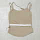 2308052 RC 3-Strap Ribbed Camisole - BEIGE