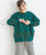 2310112 LUP MiX Fabric Hem & Sleeves Pullover - GREEN