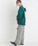 2310112 LUP MiX Fabric Hem & Sleeves Pullover - GREEN