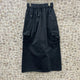 2310033 KK Plain Cargo Skirt - BLACK