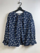2309152 CH Chiffon Floral Blouse - NAVY