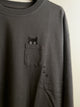 2309141 PE Cat Emb Tee - CHARCOAL