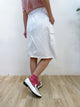 2309059 KR Double Pockets Skirt - WHITE