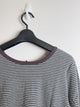 2309145 FF Henry Neck Border Tee - CHARCOAL
