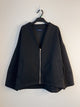 2309126 MW V Neck Zip Jacket - BLACK