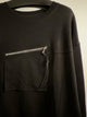2309149 ZE Zip Pocket Pullover - BLACK