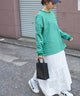 2310043 FY Bi-Colour Rib Border Top - GREEN