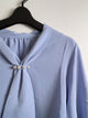 2309138 INC V Neck Pearls Blouse - PURPLE