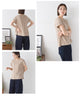 2307040 OM French Sleeves Rib Tee - BEIGE