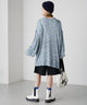2310039 FY 2Way Oversize Knit Cardigan - BLUE