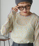 2311005 FO Floral Pattern Pleated Pullover