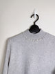 2309146 CH Beads Neck Sweater - GREY