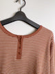 2309145 FF Henry Neck Border Tee - BROWN