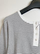 2309145 FF Henry Neck Border Tee - WHITE
