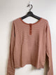 2309145 FF Henry Neck Border Tee - BROWN