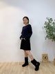 2401136 FO Hearts Buttons Sweater-Navy