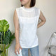 2308044 NON Lace Up Tank Top - WHITE