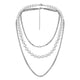 2307080 NON Chain Pearl Triple Necklace