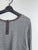 2309145 FF Henry Neck Border Tee - CHARCOAL