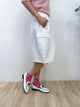 2309059 KR Double Pockets Skirt - WHITE