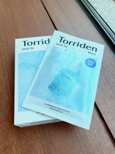 TO01 Torriden DIVE-IN透明質酸保濕爆水面膜10片裝