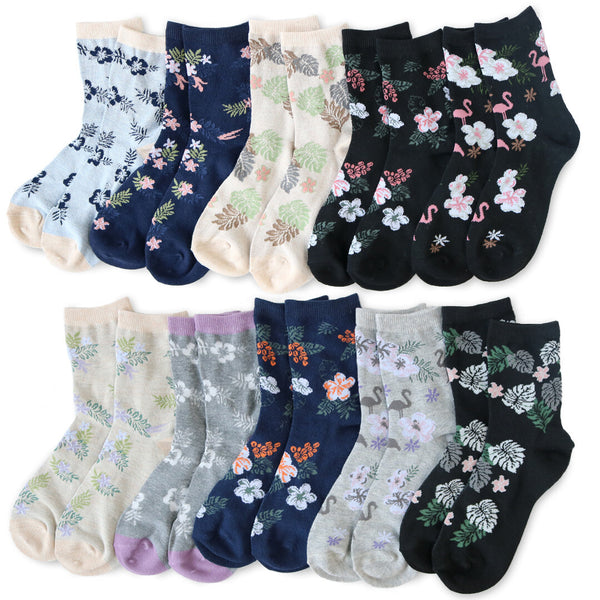 2508043 CY Botanical Pattern Socks Set