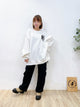 2310067 GL Checked Emb. Logo Pullover - WHITE