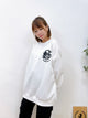 2310067 GL Checked Emb. Logo Pullover - WHITE