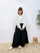 2310105 GL Pearls Ruffles Collar Top - WHITE
