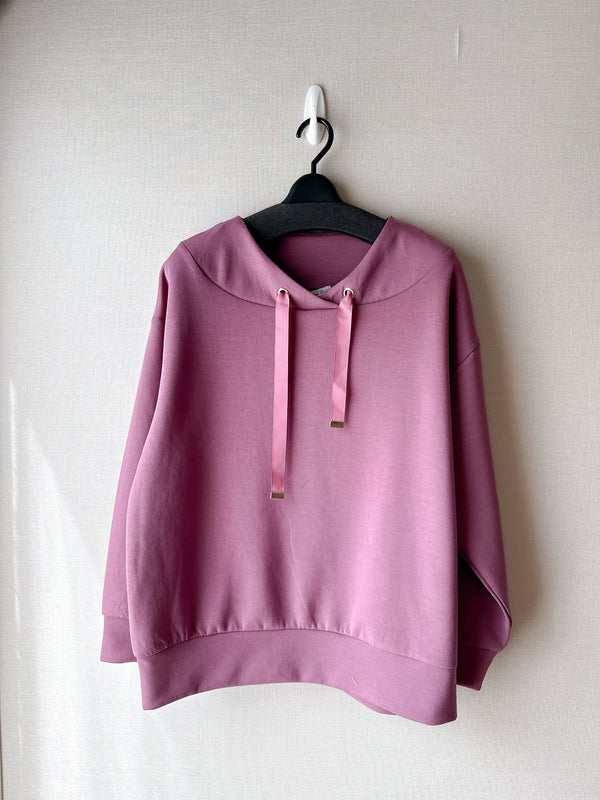 2509149 OU Strap Plain Hoodies - Purple