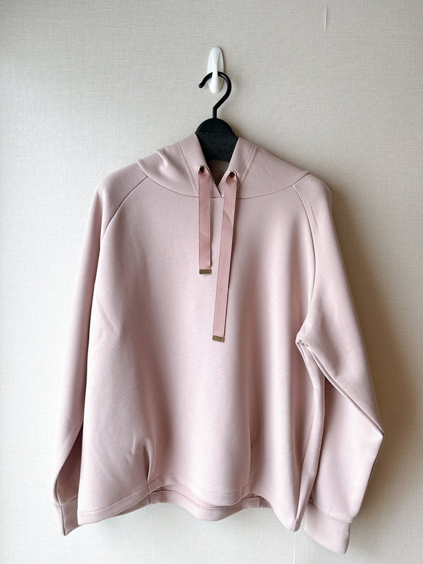 2509149 OU Strap Plain Hoodies - Pink