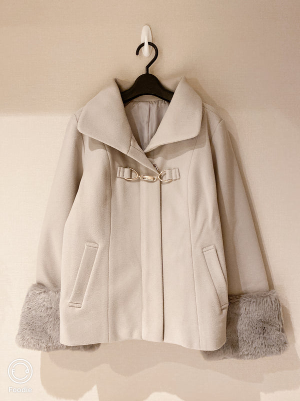 2511072 MW Faux Wool Eco-Fur Coat - Grey