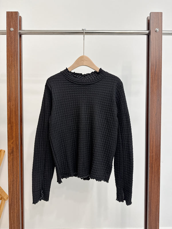 2510113 GL Herringbone Jacquard Colour Tee - Black