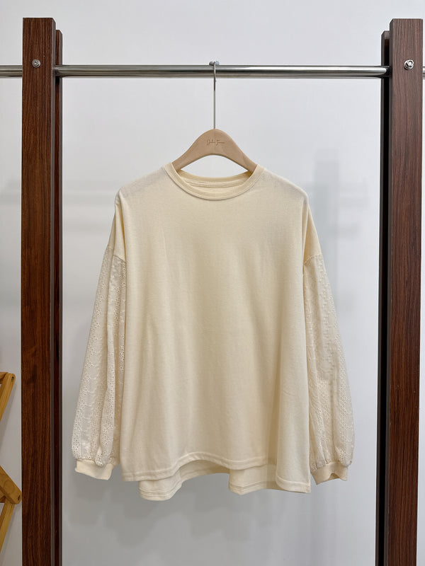 2510108 GL Peach Brushed Pullover - Ivory