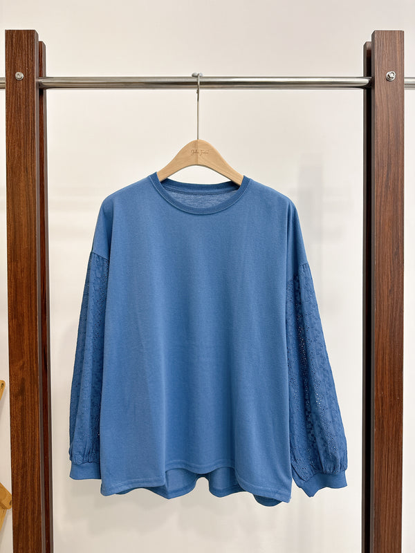 2510108 GL Peach Brushed Pullover - Blue