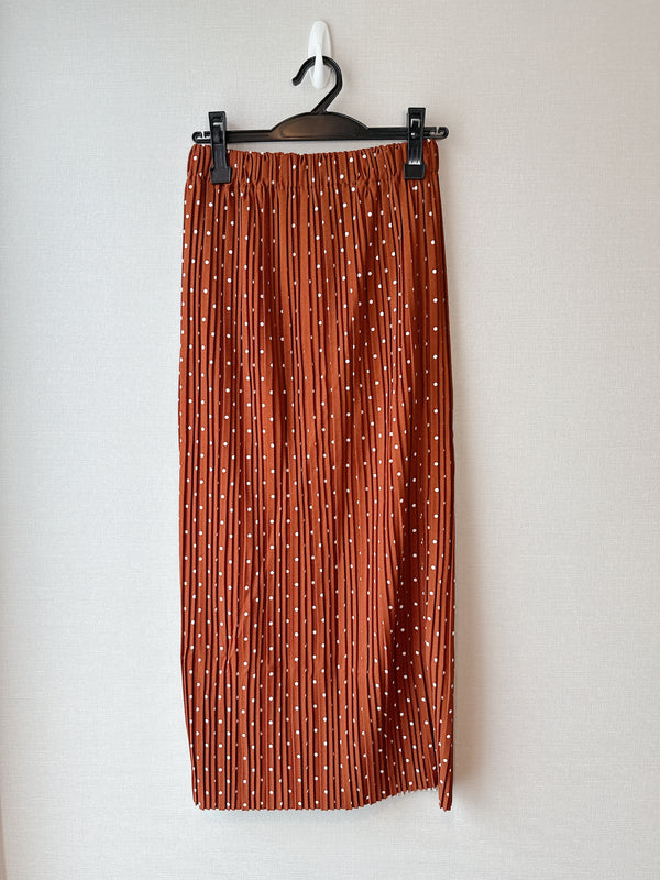 2509082 SY Dotted Skirt - Brown