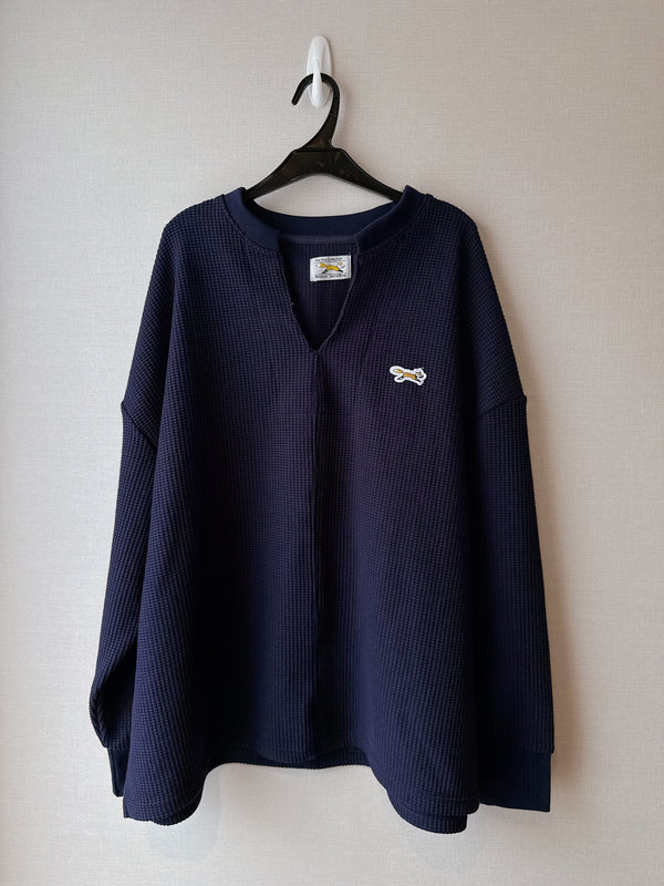 2509102 PE Fox EMB Waffle Tee - Navy