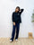 2311026 GL Embroidery Back Print Pullover - BLACK