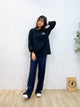2311026 GL Embroidery Back Print Pullover - BLACK