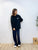 2311026 GL Embroidery Back Print Pullover - BLACK