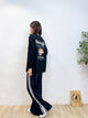 2311026 GL Embroidery Back Print Pullover - BLACK