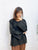 2310084 MAI V neck Pearls Top - BLACK