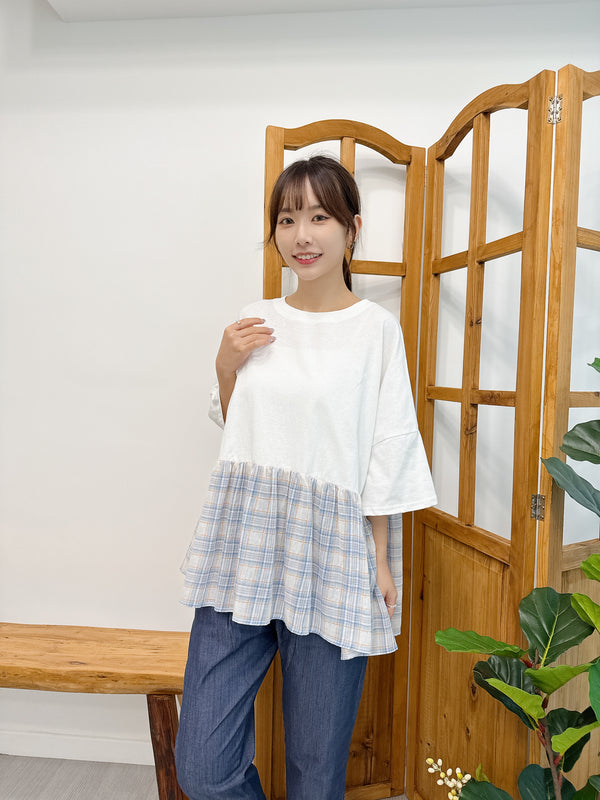 2505112 LUP Check Docking Pullover - White