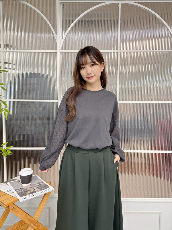 2510108 GL Peach Brushed Pullover - Charcoal