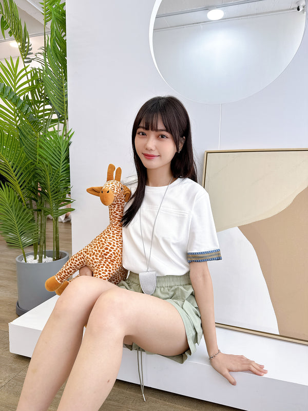 2505005 JF Printed Sleeves Tee - White