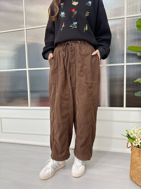 2511013 MO Corduroy Fatigue Pants - Brown