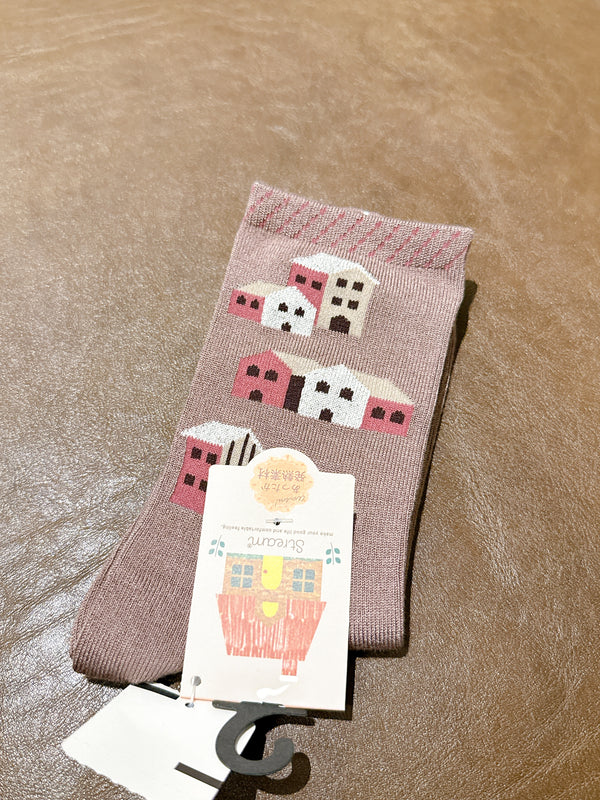 2509217 ST Houses Print Socks