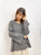 2310084 MAI V neck Pearls Top - GREY